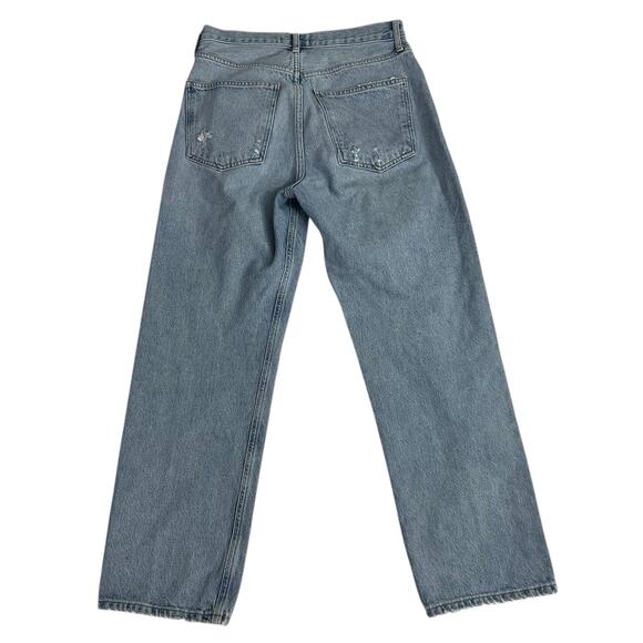 AGOLDE 90'S Crop Mid Rise Straight 100% Cotton size 25 Button Fly - Picture 6 of 9